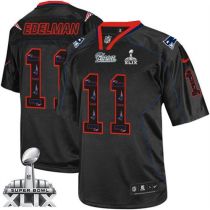 Nike New England Patriots -11 Julian Edelman New Lights Out Black Super Bowl XLIX Mens Stitched NFL