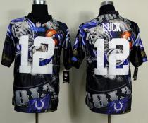 Nike Indianapolis Colts #12 Andrew Luck Team Color Men's Stitched NFL Elite Fanatical Version Jersey