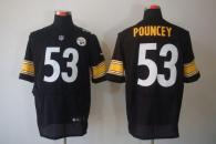 Nike Pittsburgh Steelers #53 Maurkice Pouncey Black Men's Stitched NFL Elite Jersey