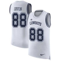 Nike Cowboys -88 Michael Irvin White Stitched NFL Limited Rush Tank Top Jersey