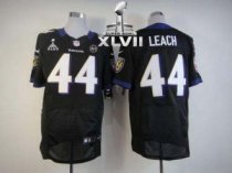 Nike Ravens -44 Vonta Leach Black Alternate Super Bowl XLVII Stitched NFL Elite Jersey