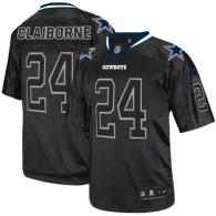 Nike Dallas Cowboys #24 Morris Claiborne Lights Out Black Men's Stitched NFL Elite Jersey