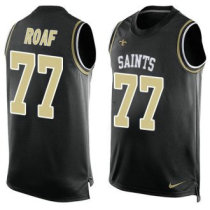 Nike Saints -77 Willie Roaf Black Team Color Stitched NFL Limited Tank Top Jersey