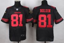 Nike San Francisco 49ers -81 Anquan Boldin Black Alternate Mens Stitched NFL Elite Jersey