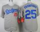 Los Angeles Dodgers -25 Carl Crawford Grey Cool Base Stitched MLB Jersey