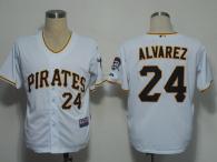 Pittsburgh Pirates #24 Pedro Alvarez White Stitched MLB Jersey