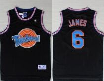 Space Jam Tune Squad -6 James Black Stitched Basketball Jersey