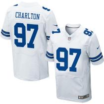 Nike Cowboys -97 Taco Charlton White Stitched NFL Elite Jersey