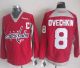 Washington Capitals -8 Alex Ovechkin Red Practice Stitched NHL Jersey