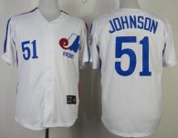 Mitchell And Ness Expos -51 Randy Johnson White Throwback Stitched MLB Jersey