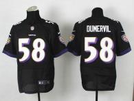 Nike Ravens -58 Elvis Dumervil Black Alternate Men's Stitched NFL New Elite Jersey