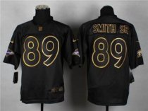 Nike Baltimore Ravens -89 Steve Smith Sr Black Gold No Fashion NFL Elite Jersey
