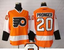 Philadelphia Flyers -20 Chris Pronger Orange Autographed Stitched NHL Jersey