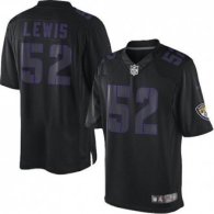 Nike Ravens -52 Ray Lewis Black Stitched NFL Impact Limited Jersey