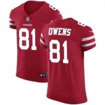 Nike 49ers -81 Terrell Owens Red Team Color Stitched NFL Vapor Untouchable Elite Jersey