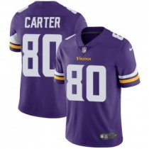 Nike Vikings -80 Cris Carter Purple Team Color Stitched NFL Vapor Untouchable Limited Jersey