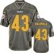 Nike Pittsburgh Steelers #43 Troy Polamalu Grey Men's Stitched NFL Elite Vapor Jersey