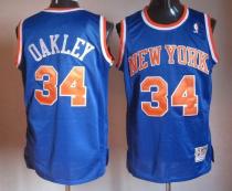 Mitchell And Ness New York Knicks -34 Charles Oakley Blue Throwback Stitched NBA Jersey