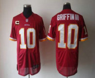 Nike Redskins -10 Robert Griffin III Burgundy Red Team Color With C Patch Stitched NFL Elite Jersey