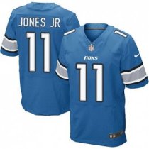 Nike Detroit Lions -11 Marvin Jones Jr Blue Team Color Stitched NFL Elite Jersey