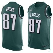 Nike Eagles -87 Brent Celek Midnight Green Team Color Stitched NFL Limited Tank Top Jersey