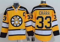 Boston Bruins -33 Zdeno Chara Yellow Stitched NHL Jersey