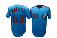 Mitchell and Ness Expos -33 Larry Walker Blue Stitched Throwback MLB Jersey