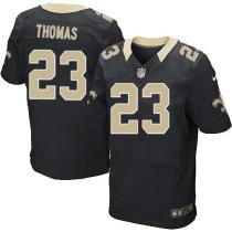 Nike New Orleans Saints #23 Pierre Thomas Black Team Color Men's Stitched NFL Elite Jersey