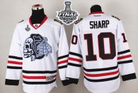 Chicago Blackhawks -10 Patrick Sharp White White Skull 2015 Stanley Cup Stitched NHL Jersey