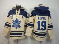 Toronto Maple Leafs -19 Joffrey Lupul Cream Sawyer Hooded Sweatshirt Stitched NHL Jersey