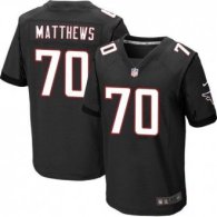 Nike Atlanta Falcons 70 Jake Matthews Black Alternate Stitched NFL Elite Jersey
