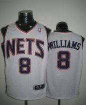 Revolution 30 Brooklyn Nets -8 Deron Williams White Stitched NBA Jersey
