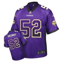 Nike Minnesota Vikings #52 Chad Greenway Purple Team Color Men's Stitched NFL Elite Drift Fashion Je
