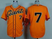 San Francisco Giants #7 Gregor Blanco Orange Alternate Cool Base Stitched MLB Jersey