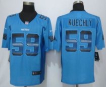 2015 New Nike Carolina Panthers Panthers -59 Luke Kuechly Pro Line Blue Fashion Strobe Jersey