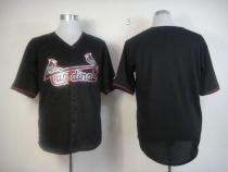 St Louis Cardinals Blank Black Fashion Stitched MLB Jersey