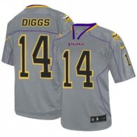 Nike Vikings -14 Stefon Diggs Lights Out Grey Stitched NFL Elite Jersey
