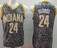 Indiana Pacers -24 Paul George Black Crazy Light Stitched NBA Jersey