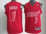Miami Heat -1 Chris Bosh Red Big Color Fashion Stitched NBA Jersey