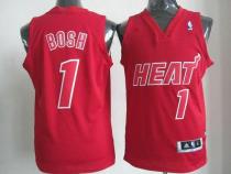 Miami Heat -1 Chris Bosh Red Big Color Fashion Stitched NBA Jersey