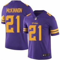 Nike Vikings -21 Jerick McKinnon Purple Stitched NFL Limited Rush Jersey