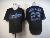 Los Angeles Dodgers -23 Adrian Gonzalez Black Fashion Stitched MLB Jersey