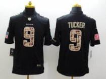 Baltimore Ravens -9 Tucker Nike Black Salute To Service Jersey