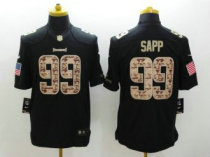 Nike Buccaneers -99 Warren Sapp Black NFL Limited Salute to Service Jersey