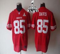 Nike San Francisco 49ers #85 Vernon Davis Red Team Color Super Bowl XLVII Men‘s Stitched NFL Elite J
