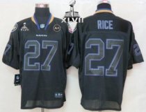 Nike Ravens -27 Ray Rice Lights Out Black Super Bowl XLVII Stitched NFL Elite Jersey