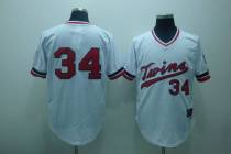 Minnesota Twins -34 Kirby Puckett Stitched White Cooperstown Throwback MLB Jersey