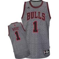 Chicago Bulls -1 Derrick Rose Grey Static Fashion Stitched NBA Jersey
