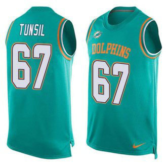Nike Dolphins -67 Laremy Tunsil Aqua Green Team Color Stitched NFL Limited Tank Top Jersey