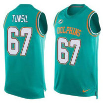 Nike Dolphins -67 Laremy Tunsil Aqua Green Team Color Stitched NFL Limited Tank Top Jersey